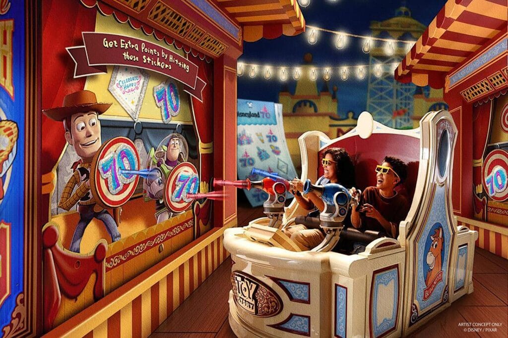 new ride overlay for midway mania at disney california adventure