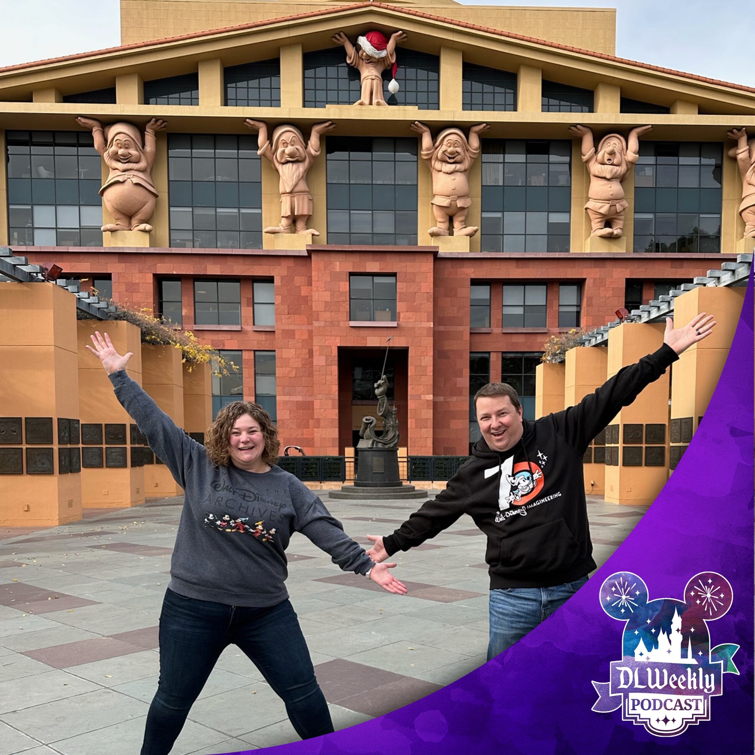 Disney Travel Planner Teresa with her husband Vern outside of Disney Studios