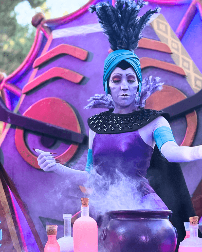 yzma new character on treat trails at oogie boogie bash 2026